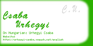 csaba urhegyi business card